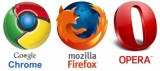 Opera, Firefox Mozilla, Google Chrome